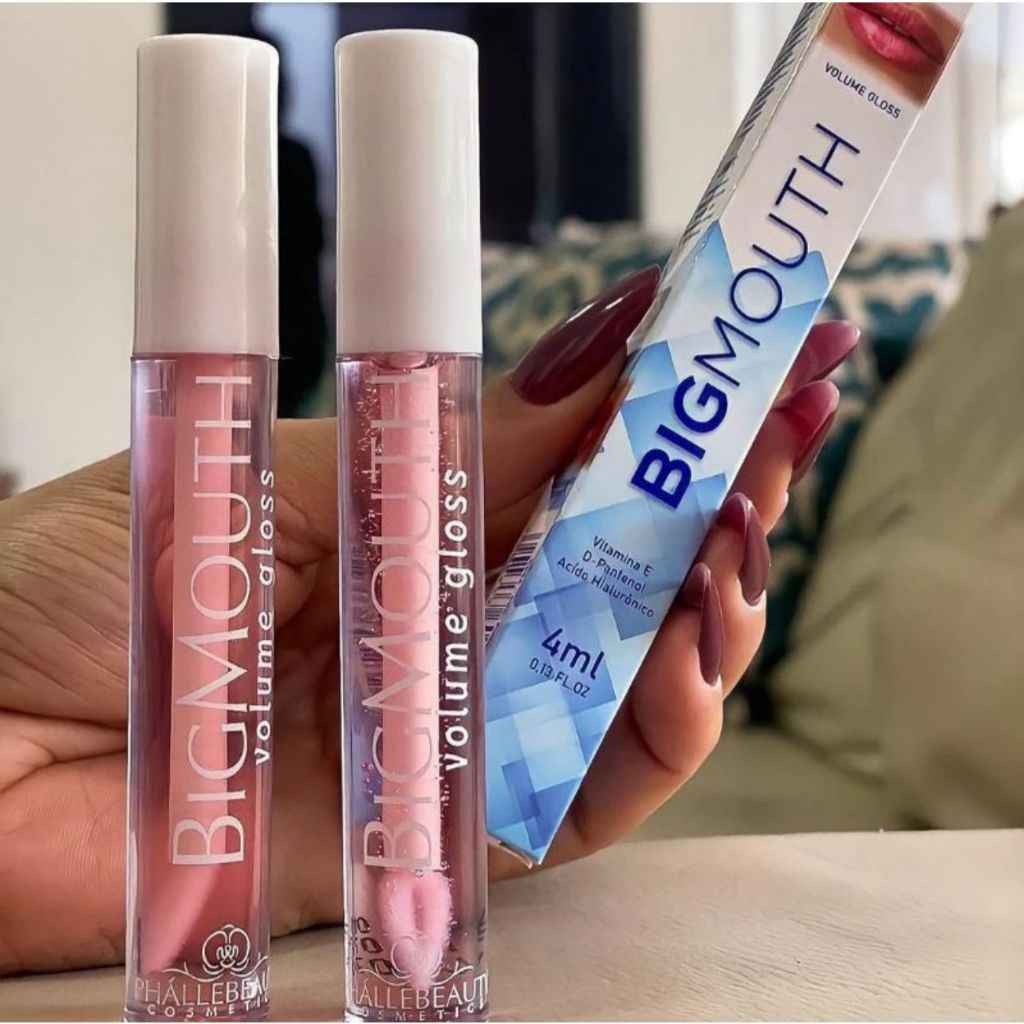 Gloss Volumoso Big Mouth com Hialurônico - Rosa Phállebeauty 4 ml