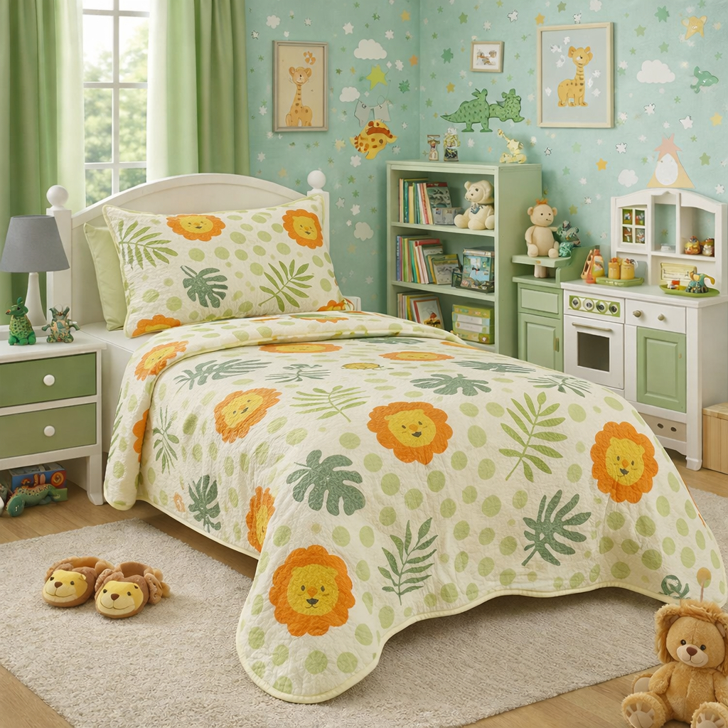 Kit Colcha Boutis Cobre Leito Solteiro Infantil Menina e menino Unissex 2 Peças — imagen 2