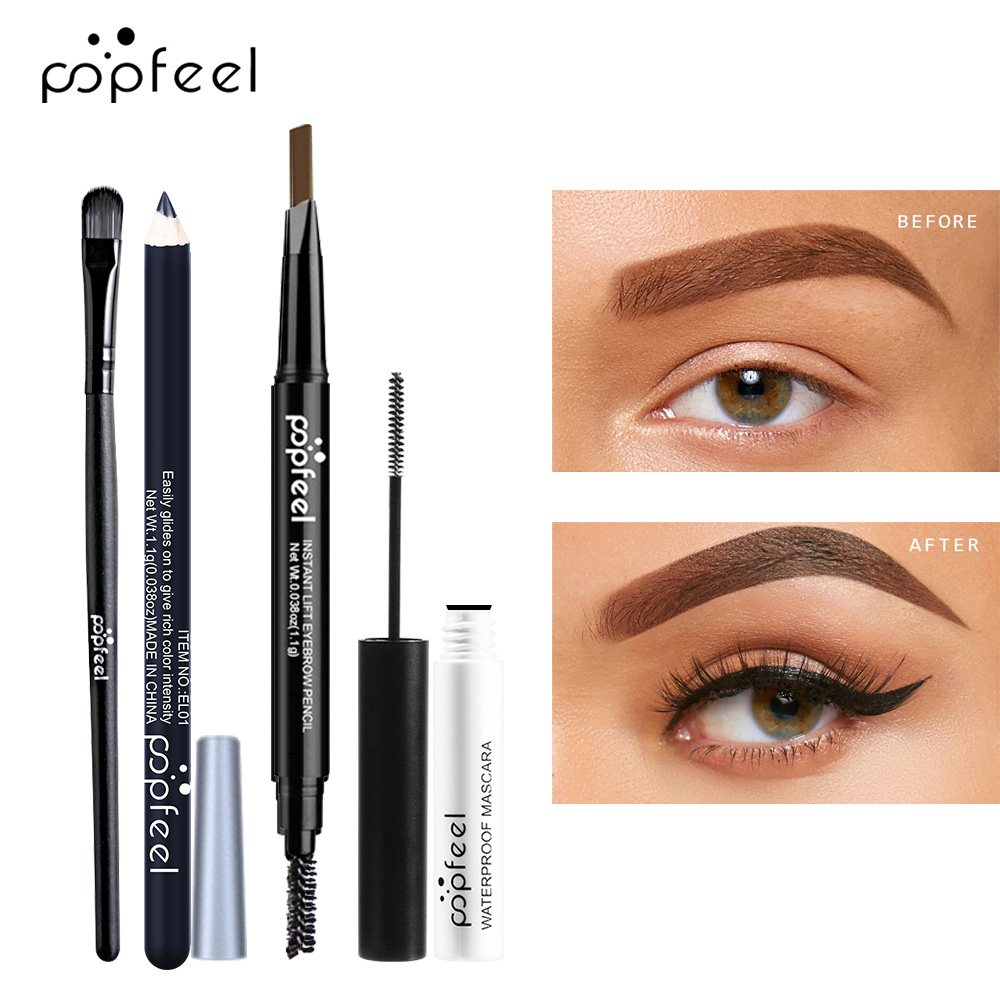 Conjunto Essential De Maquiagem Para Olhos Popfeel - Paleta De 40 Cores Matte E Shimmer, Máscara, Lápis E Pincel — imagen 3