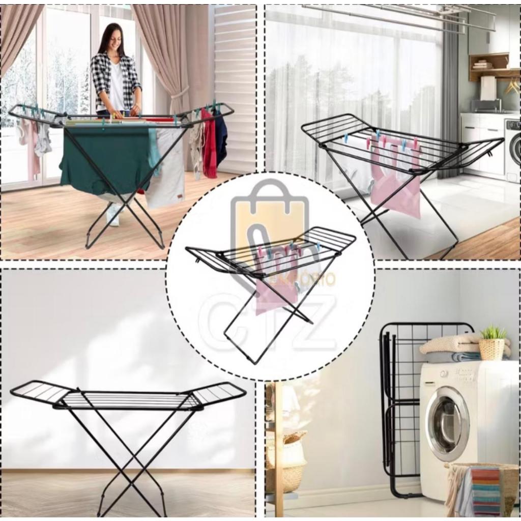 Varal De Chão Com Abas Reforçado Dobrável Aço Secalux 12kg Varal de Apartamento Retratil — imagen 4