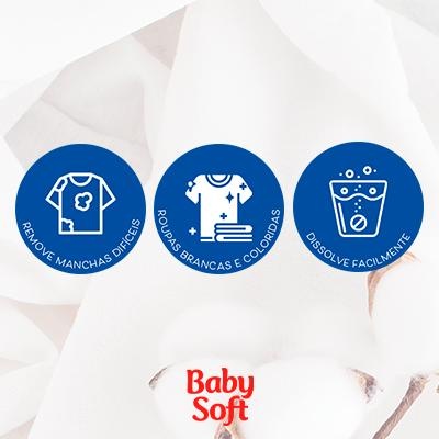 Kit 3 Lava Roupas Liquido Baby Soft Max Performance Azul - 3L — imagen 3