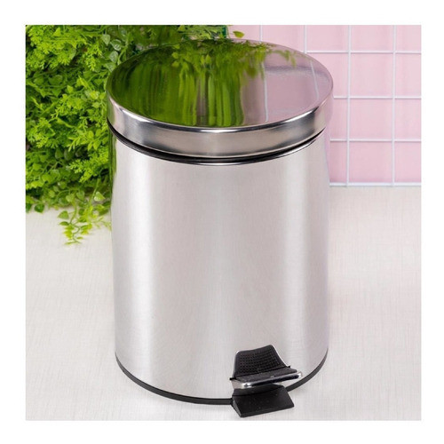 Kit lixeira banheiro com Pressão 3L e 5L e Escova inox sortida Cozinha ou Banheiro aço inoxidável — imagen 7