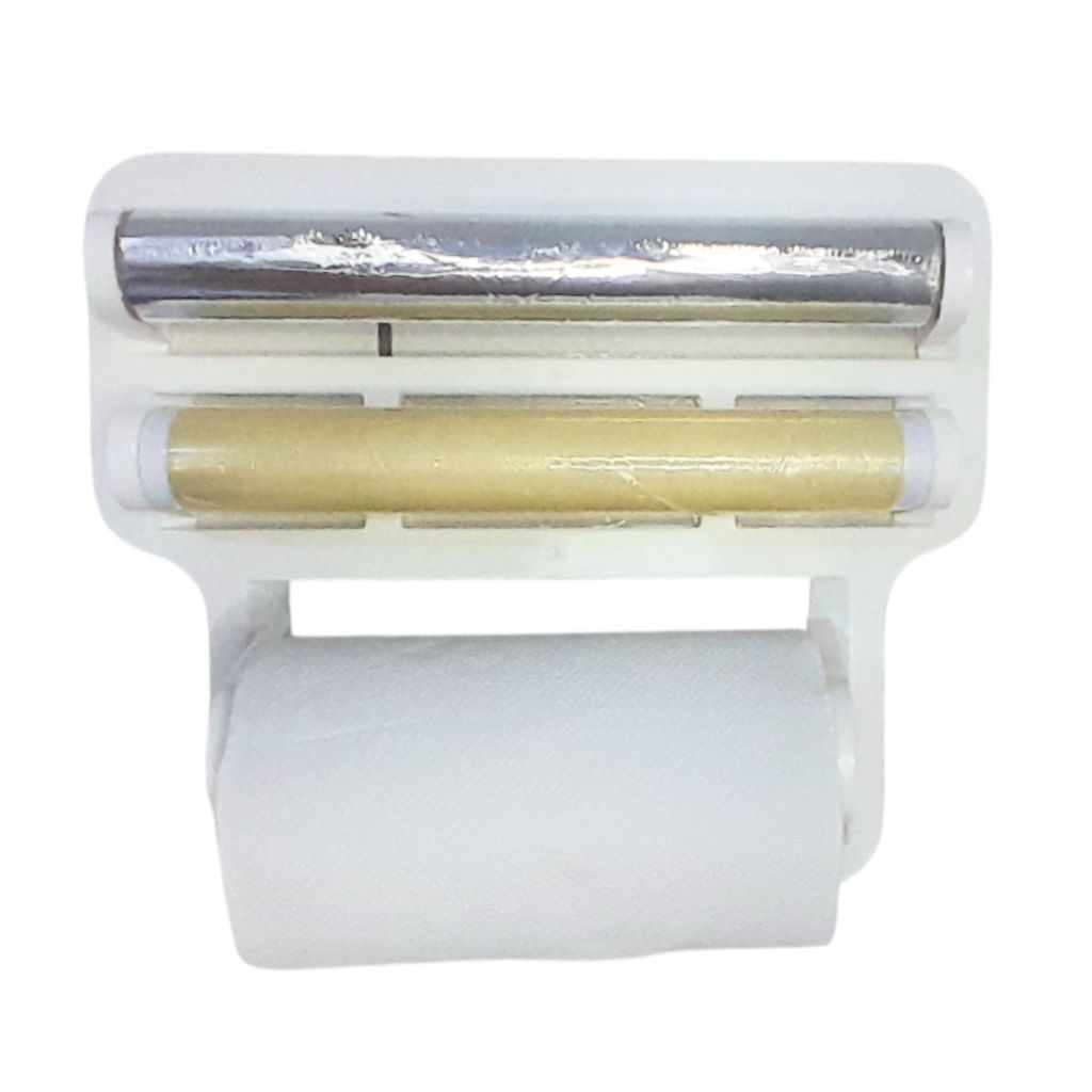 Porta Papel Toalha Triplo Suporte Preto Rolos Para Cozinha 4 em 1 — imagen 8
