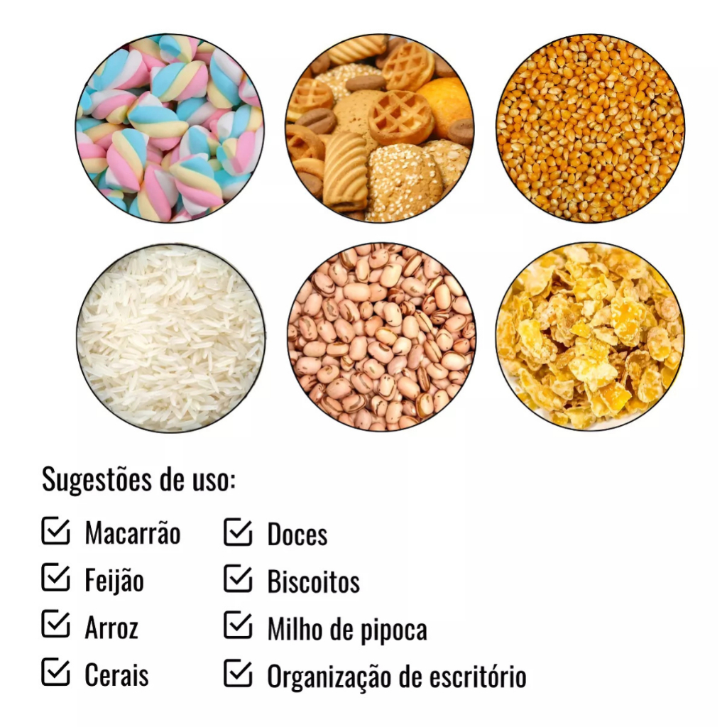 Pote de Vidro com Tampa de Bambu Hermético MODELOS DIVERSOS Porta Temperos Cozinha — imagen 2