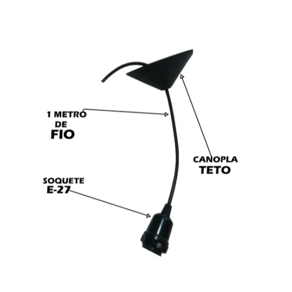 Kit 3 Luminária Pendentes Oriental Para Sala Cozinha Escritório Bivolt Cor Marrom - 3tm — imagen 8