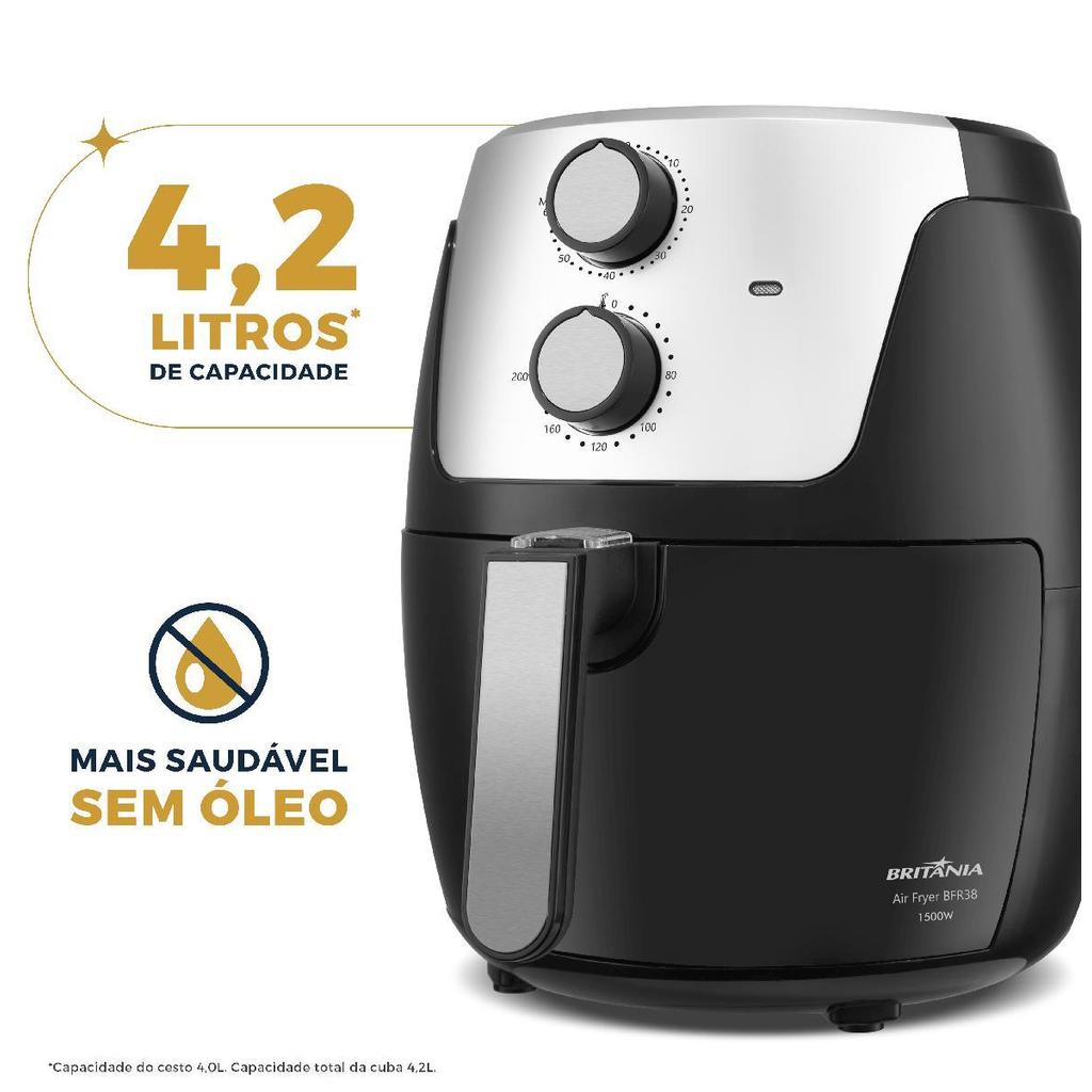 Air Fryer Britânia 4,2L Dura Mais 1500W BFR38 — imagen 3