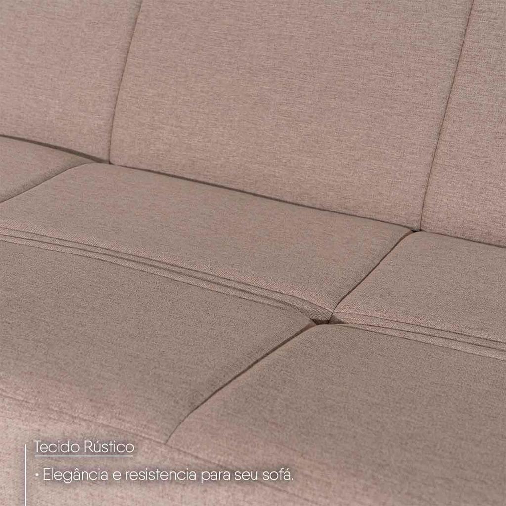 Sofá Cama Sérvia 2,00m Bege Bouclê - King House — imagen 8