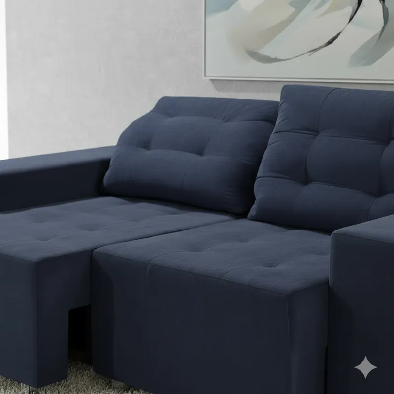 Sofá Retrátil Reclinável 2 Lugares Elegante Antúrio 1,50 — imagen 3