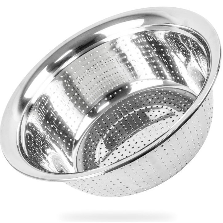 Escorredor De Arroz Inox Legumes Frutas Multiuso Cozinha Alça Coador Peneira Drenagem Inoxidável — imagen 2
