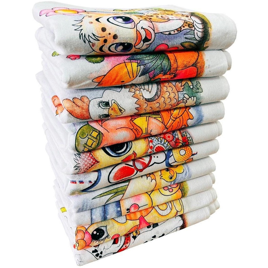 Pano De Prato Estampado Bainha Kit Com 10 Peças — imagen 6