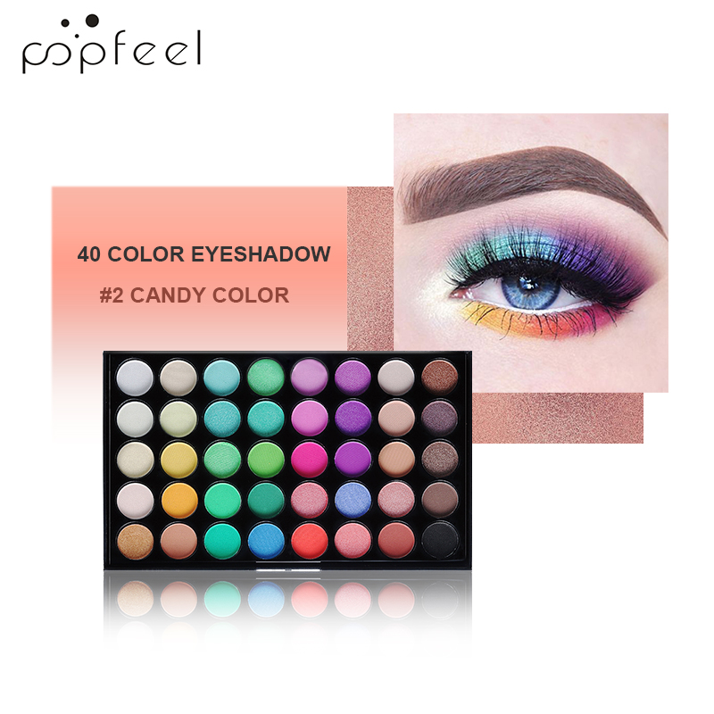 Conjunto Essential De Maquiagem Para Olhos Popfeel - Paleta De 40 Cores Matte E Shimmer, Máscara, Lápis E Pincel — imagen 5