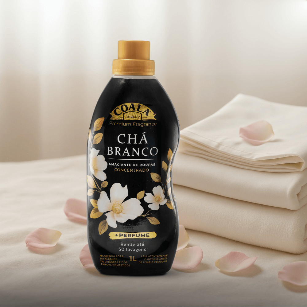 Kit Coala Laundry 1 Lava Roupas 5L + 2 Amaciantes de 1L cada - Chá Branco — imagen 4