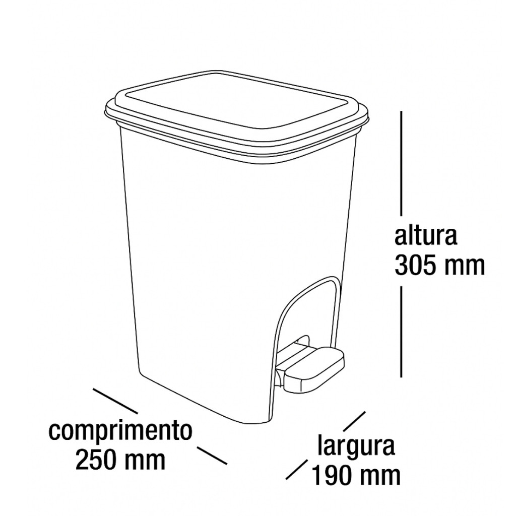 Kit Até 02 Lixeira Banheiro Pedal 7 Litros Plástico Cesto Escritório Lixeira Banheiro Lixeira Escritório — imagen 4