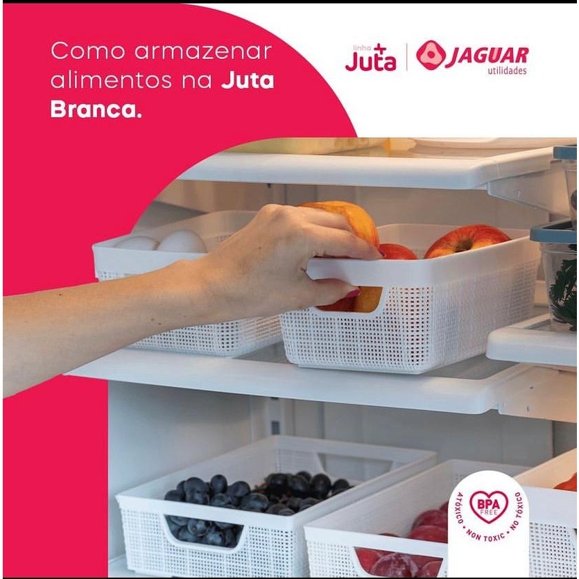 Kit 4 Cestos Organizador Grande em Plástico Empilhável Cozinha Banheiro Escritório 2 L 2 L 5,2 L — imagen 6