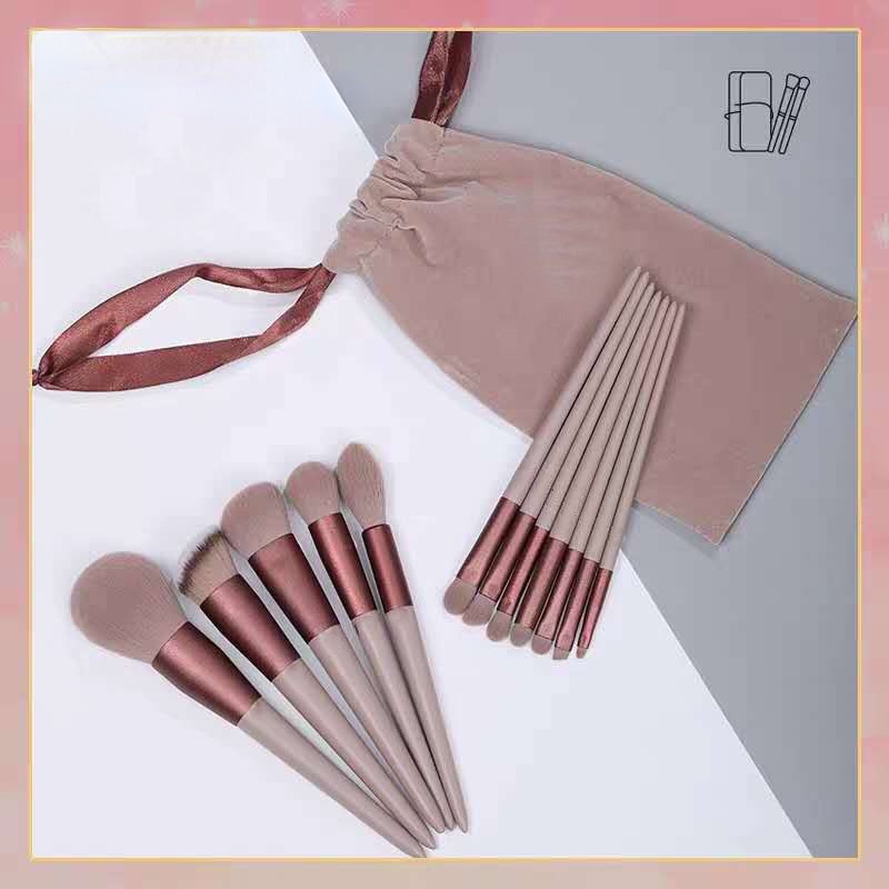 Kit 13 Pcs Pincéis De Maquiagem Profissionais Kabuki Contour — imagen 3