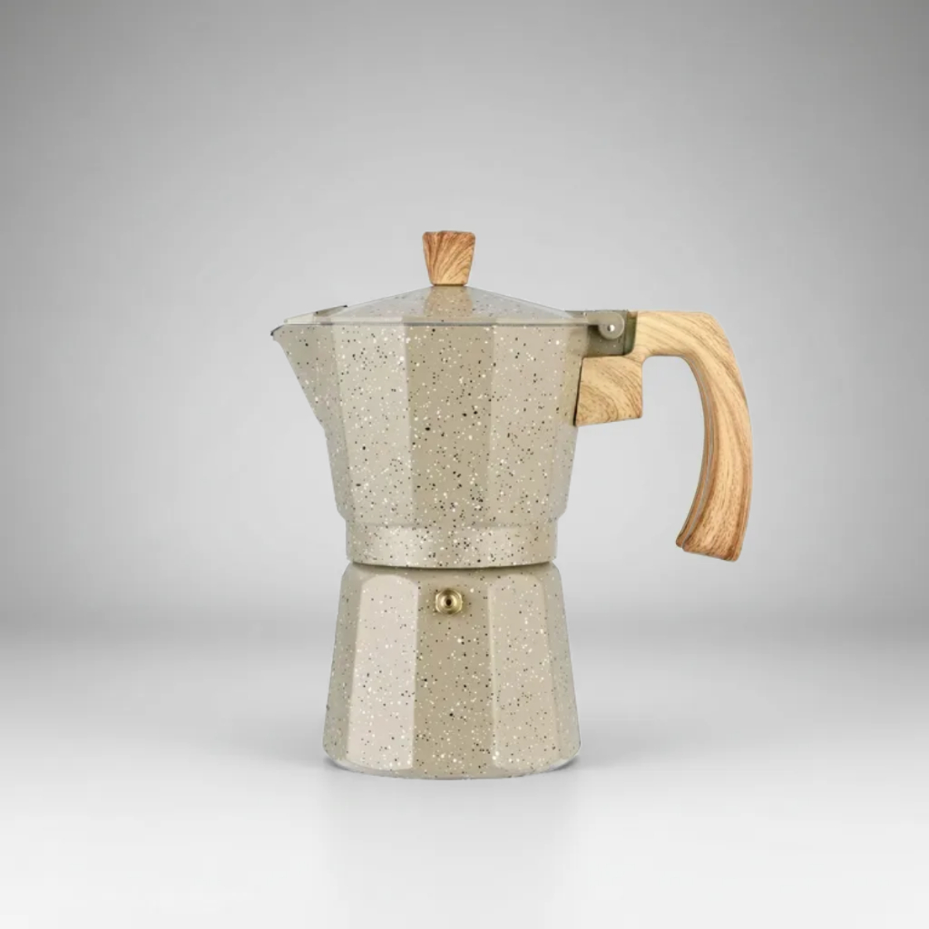 Cafeteira Italiana Moka De Alumínio 6 Xícaras Bege Casambiente — imagen 6