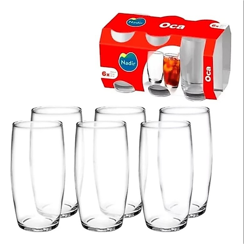 Kit 6 Copos ou Taça De Vidro + 6 Pratos Fundos Vidro Resistente Mesa Jogo Cozinha Refeição Decoração — imagen 6