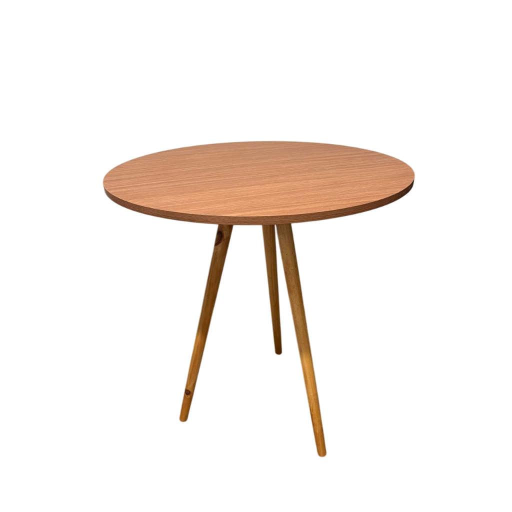 Mesa de Jantar Tampo de Madeira Redondo 70 / 80 cm Base 3 Pés Palito — imagen 6