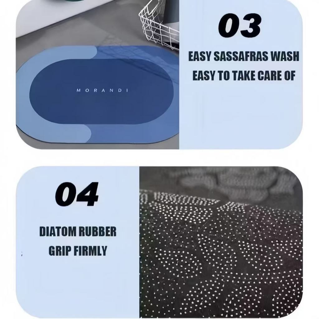 kit Tapete para Banheiro de Secagem Rápida e Super Absorvente Ideal para Chuveiro Cozinha e Varanda — imagen 7