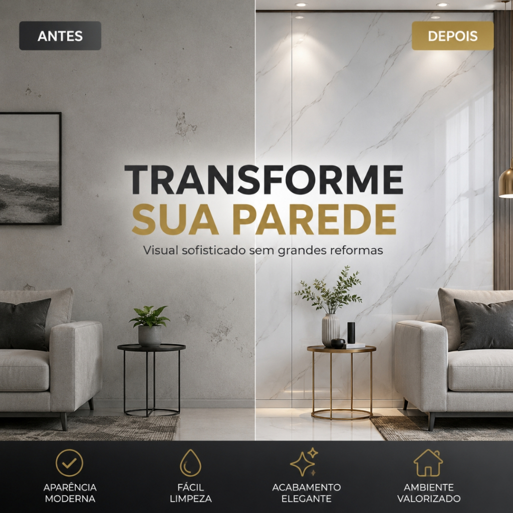 Kit 10 ou 20 Adesivos de Parede 60x30 Revestimento em Mármore 3D Placas Banheiro Cozinha Lavabo Cerâ — imagen 2