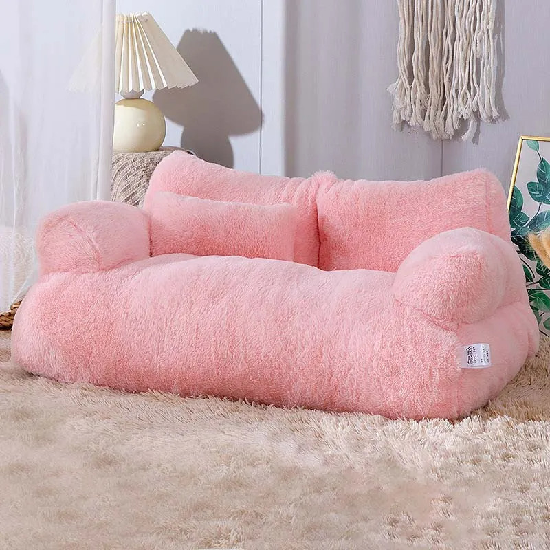 Sofá Cama De Luxo Para Gatos Inverno Ninho Quente Pequenos Cães Médios Confortável De Pelúcia Cachorros