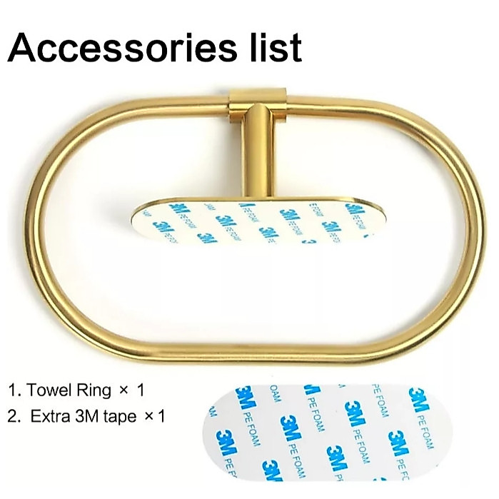 Kit Acessórios Banheiro Cabide Toalheiros Papeleira 4 Peças Dourado ES — imagen 5