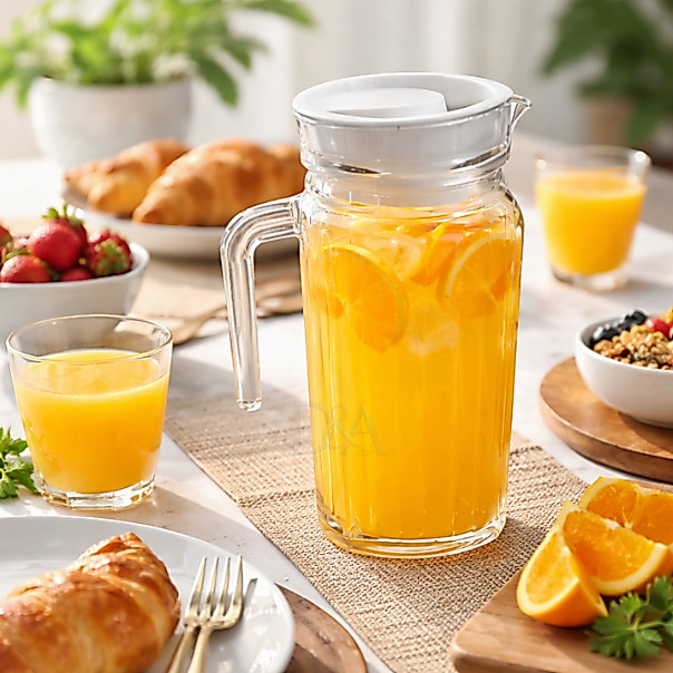 Jarra de Vidro Suiça 1L com Tampa Água Suco Vidro Resistente — imagen 6