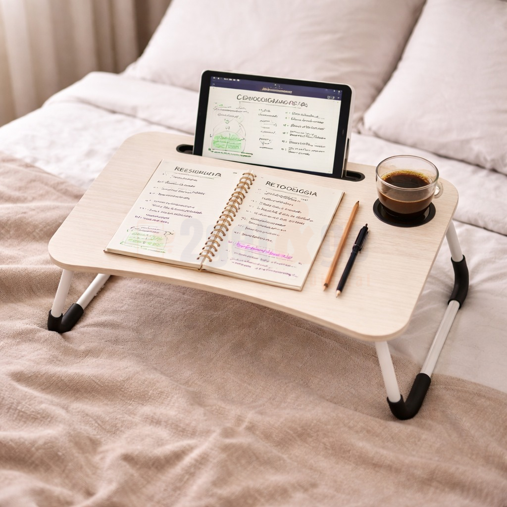 Mesa Dobrável Notebook Retrátil Home Office Apoio Cama Sofá Trabalho Café — imagen 2