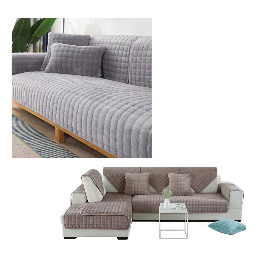 Capa De Sofá De Flanela Antiderrapante Universal Almofada De Sofá Simples 90x90cm — imagen 6