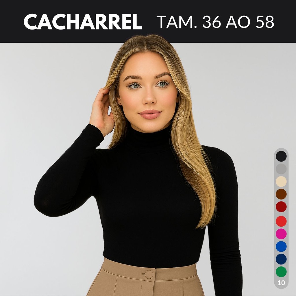 KIT 3 Blusa Termica Feminina Blusa De Frio Feminina Blusa Gola Alta Feminino Blusas Cacharrel — imagen 3