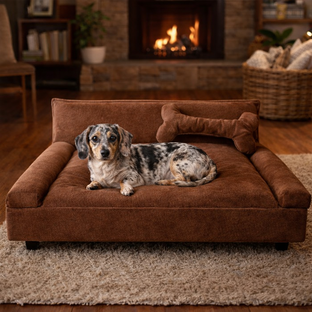 Sofá para Cachorro Porte Pequeno e Médio - Poltrona para Pet - Cama Caminha para Cachorro Gato Animais Veludo — imagen 3