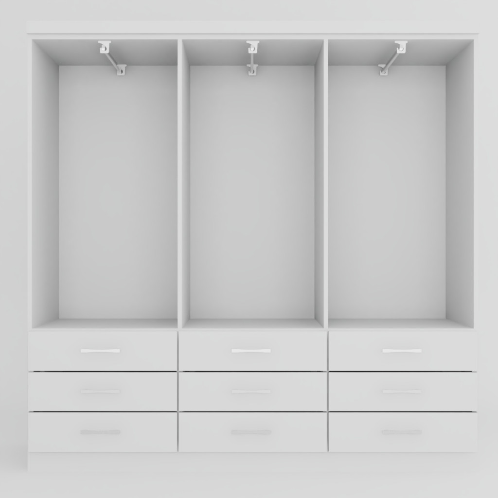 Guarda-Roupa Casal Bergamo 6 Portas 9 Gavetas — imagen 7