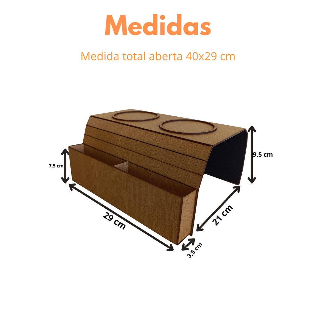 Kit 2 Esteiras Porta Copo Braço Suporte de Sofa Apoio Para Bebidas — imagen 5