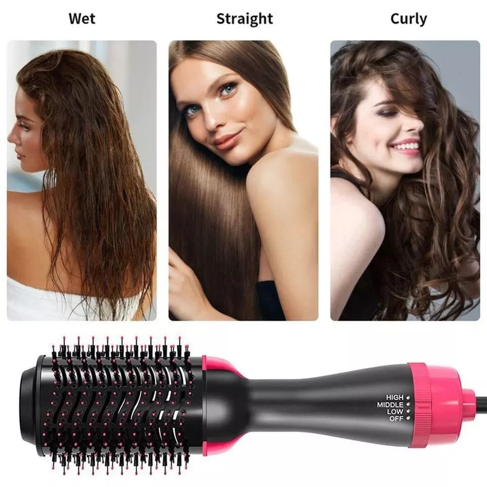 Escova Secadora Alisador Elétrica Quente Cabelo Com 3 Em1 Hair Styler 110V — imagen 8