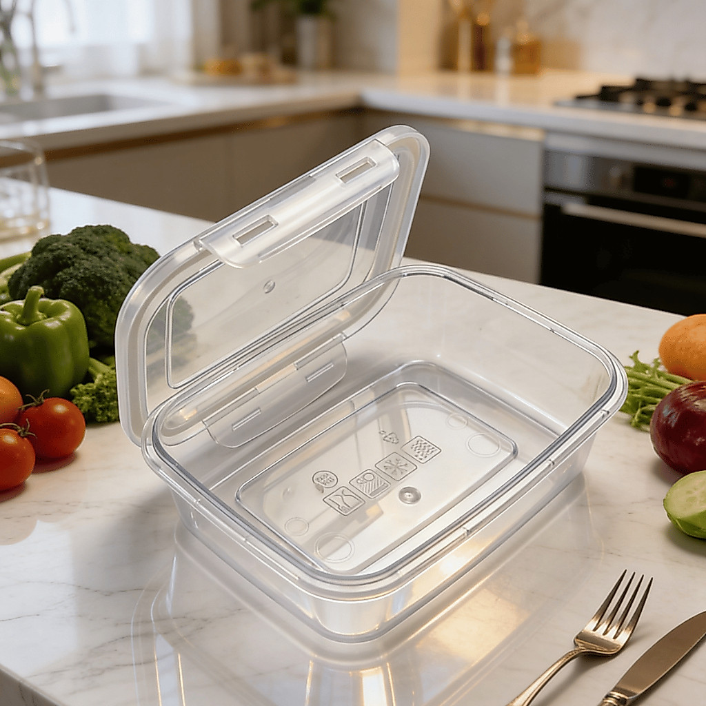 Kit 10 Marmitas Potes 800ml Travas Laterais hermeticas - Livres de BPA Alimentos organiza congelador - KAZIVA — imagen 4