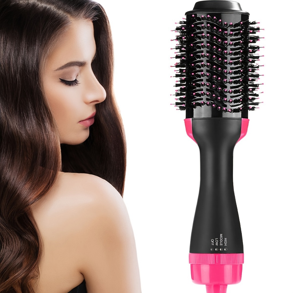Escova Secadora Alisador Elétrica Quente Cabelo Com 3 Em1 Hair Styler 110V — imagen 2