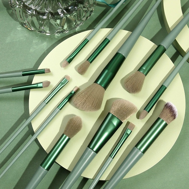 Kit 13 Pcs Pincéis De Maquiagem Profissionais Kabuki Contour — imagen 5