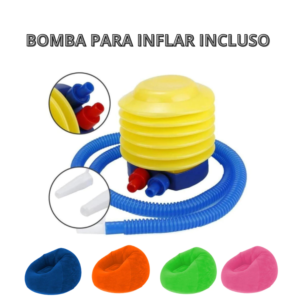 Sofá Inflável Portátil Com Bomba De Ar Poltrona Dobrável Para Camping Praia E Casa Ao Livre — imagen 6