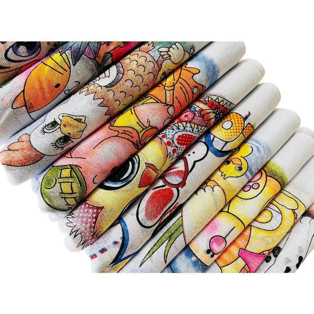 Pano De Prato Estampado Bainha Kit Com 10 Peças — imagen 4