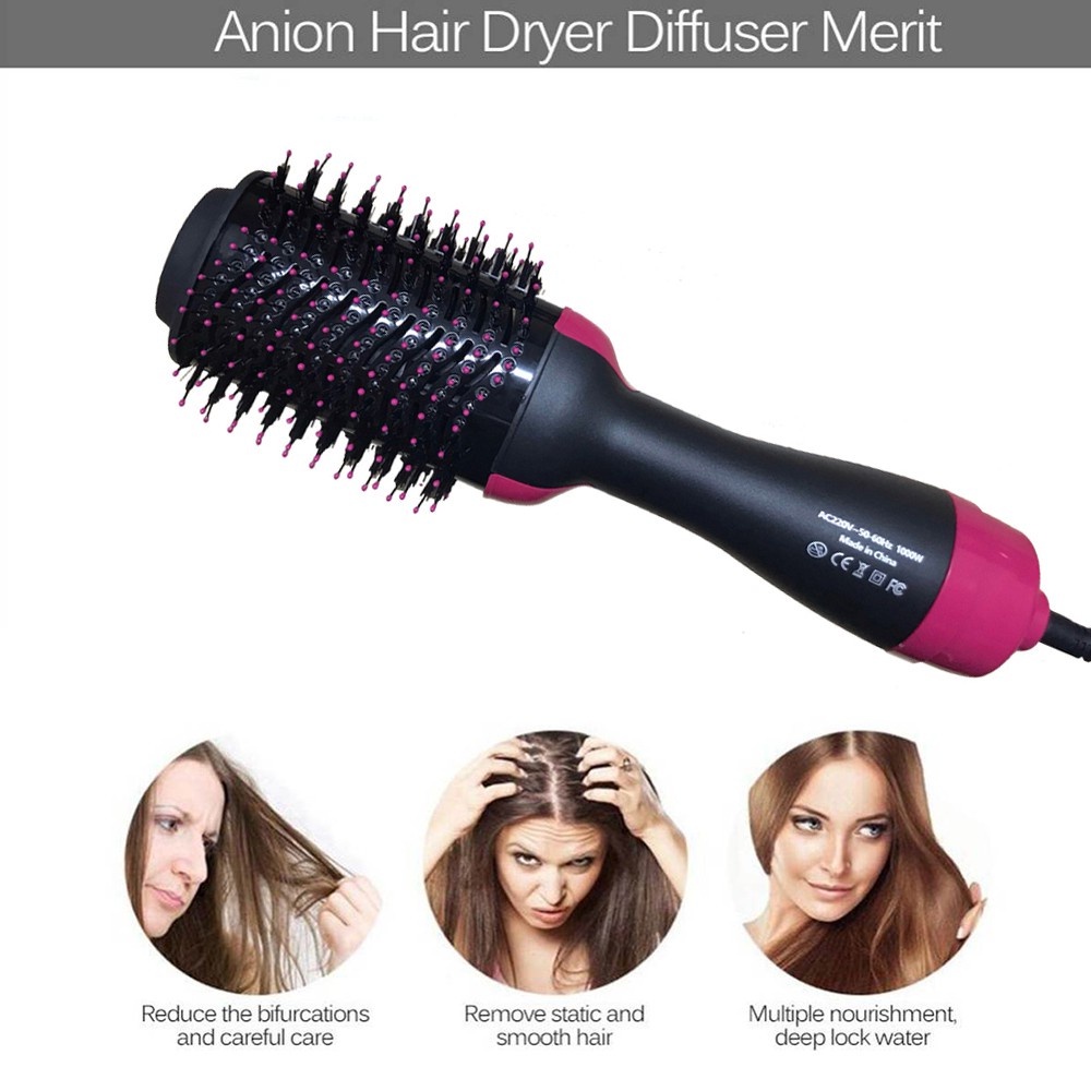 Escova Secadora Alisador Elétrica Quente Cabelo Com 3 Em1 Hair Styler 110V — imagen 6