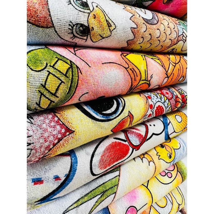 Pano De Prato Estampado Bainha Kit Com 10 Peças — imagen 5