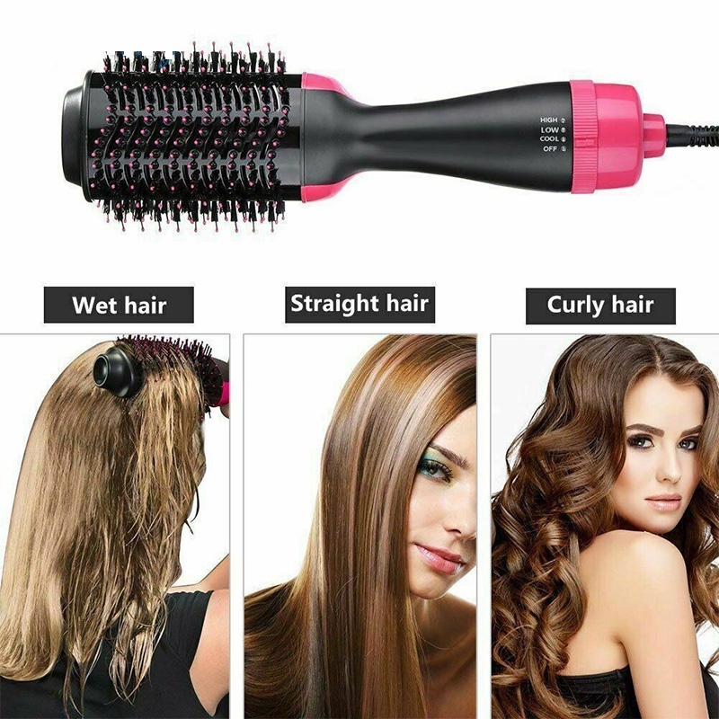 Escova Secadora Alisador Elétrica Quente Cabelo Com 3 Em1 Hair Styler 110V — imagen 5