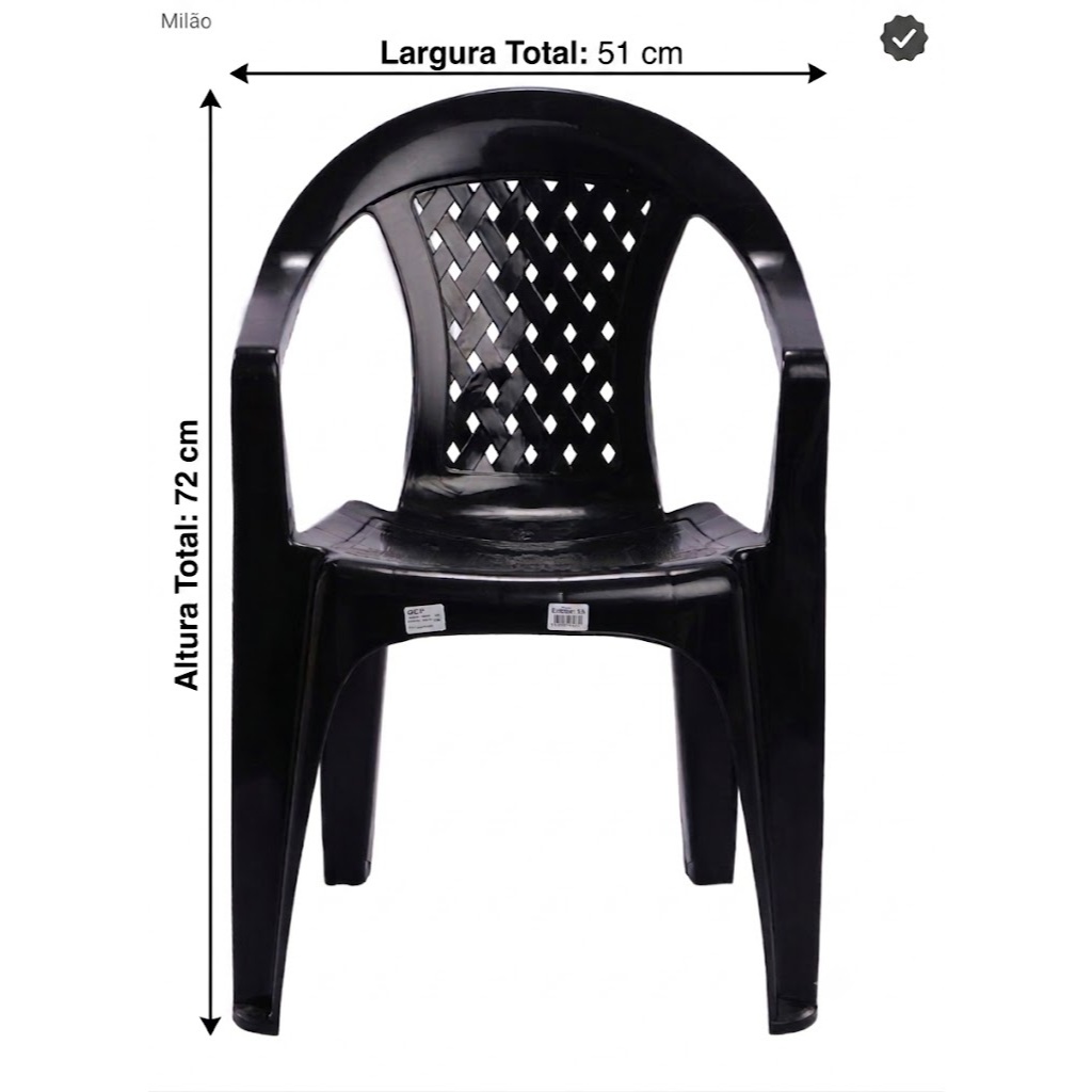 Kit 4 Poltronas 154kg + Mesa 70 x 70 — imagen 5
