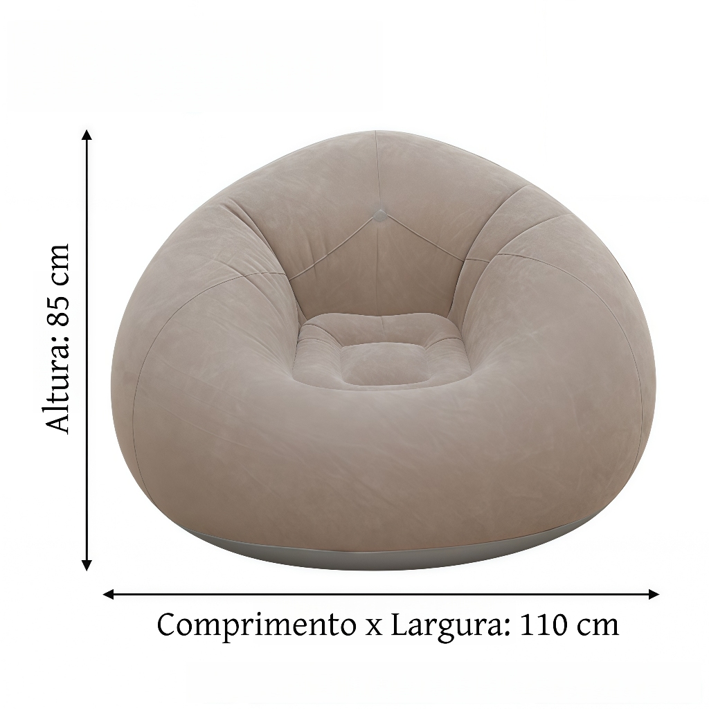 Sofá Inflável Portátil Com Bomba De Ar Poltrona Dobrável Para Camping Praia E Casa Ao Livre — imagen 7