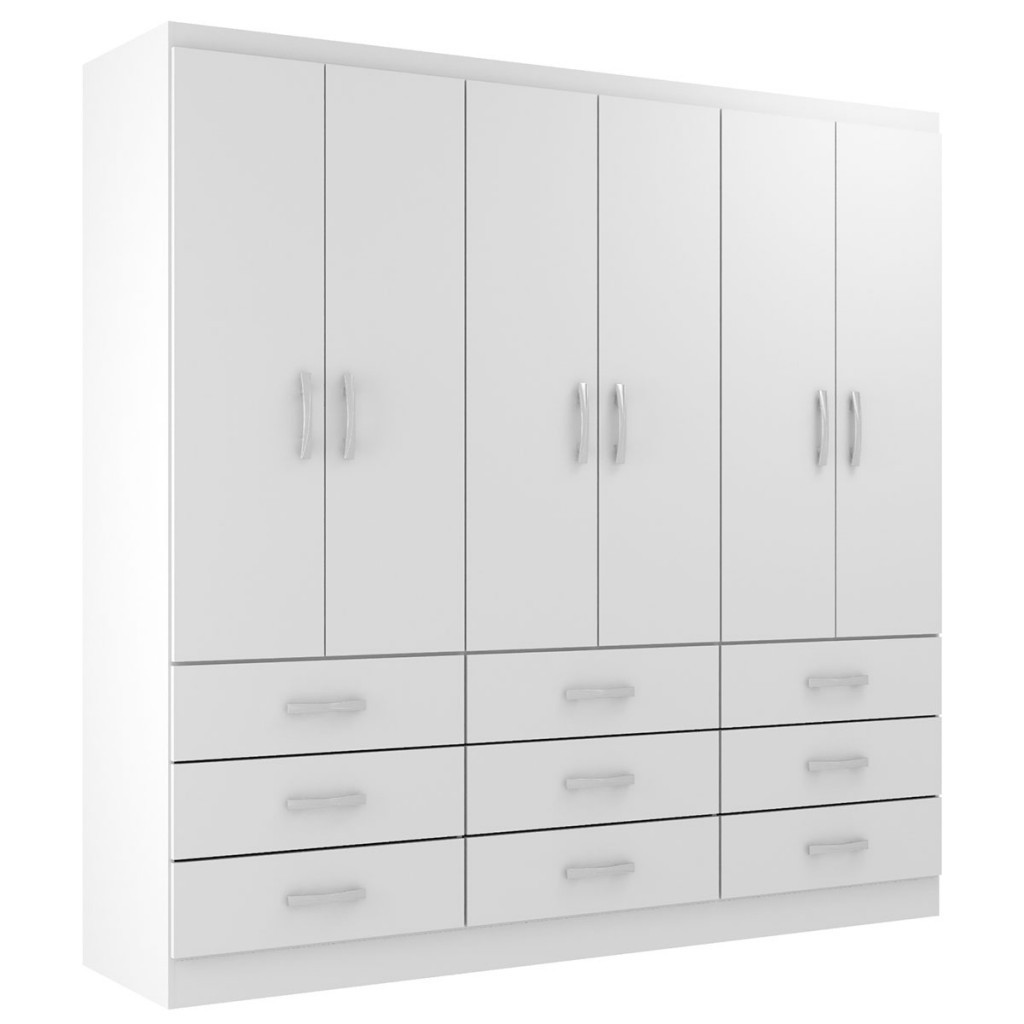 Guarda-Roupa Casal Bergamo 6 Portas 9 Gavetas — imagen 6