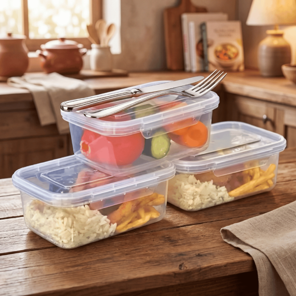 Kit 10 Marmitas Potes 800ml Travas Laterais hermeticas - Livres de BPA Alimentos organiza congelador - KAZIVA — imagen 6
