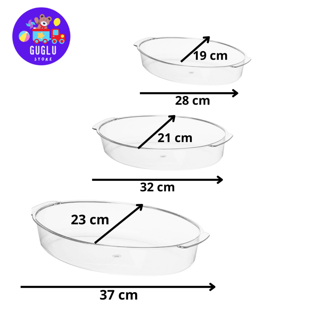 Kit 3 Travessas (Pequena,Média,Grande) - Acrílico — imagen 2