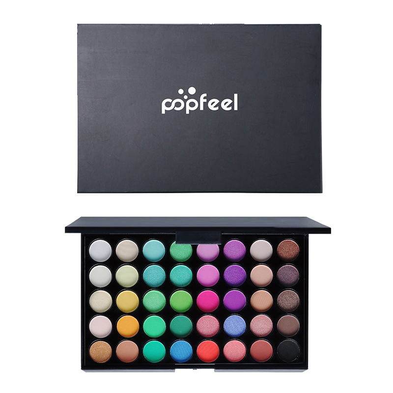 Conjunto Essential De Maquiagem Para Olhos Popfeel - Paleta De 40 Cores Matte E Shimmer, Máscara, Lápis E Pincel — imagen 8