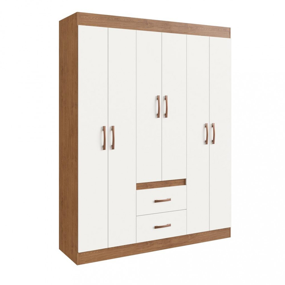 Guarda Roupa Solteiro 6 Portas 2 Gavetas Sidney Doripel — imagen 2