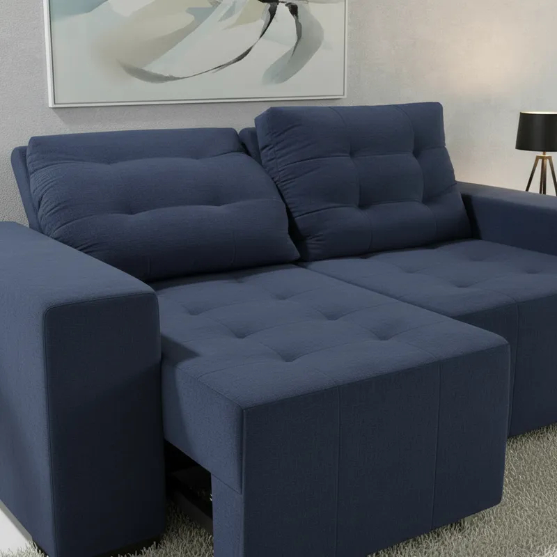 Sofá Retrátil Reclinável 2 Lugares Elegante Antúrio 1,50